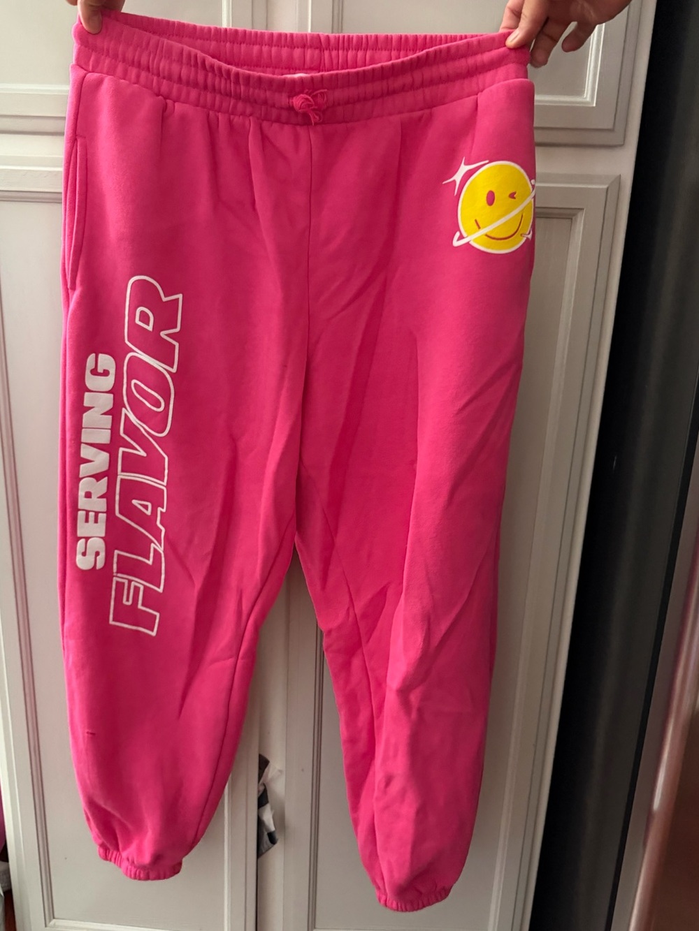Poppi Hot Pink 'Serving Flavor' Jogger Sweatpants